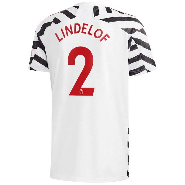 Maillot Football Manchester United NO.2 Lindelof Third 2020-21 Blanc